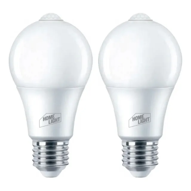 Combo De Foco Led Sensor Movimiento 9w Luz Blanca X2 Unidad