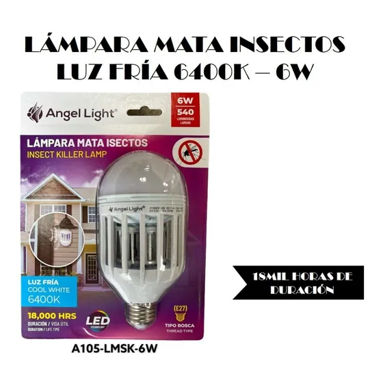 Lámpara Mata Insectos De Luz Fría 6400k  6w - Angel Light