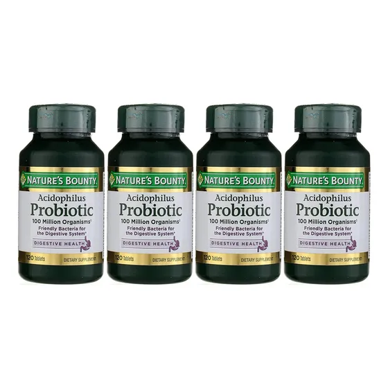 Suplemento Nature's Bounty Probiotics Acidophilus 120 Compri
