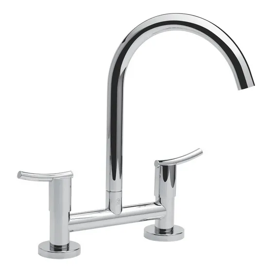 Grifo de cocina doble comando FV 39 Libby 0428/39 cromo acabado cromado