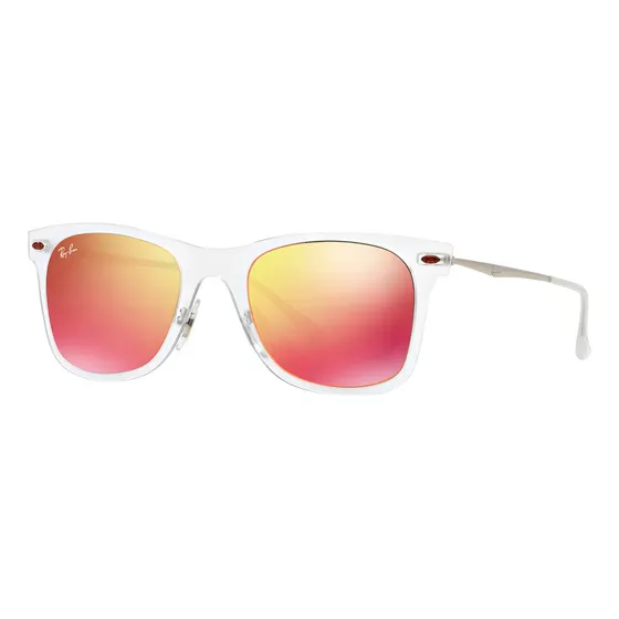 Lente Sol Ray Ban Wayfarer Transparente Naranja Óptica Ariel Lente Brown Varilla Matte Brown Armazón Matte Brown