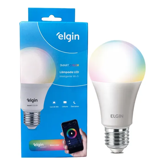 Lampada Led Rgb Bulbo 15w Inteligente Smart Wi-fi Elgin