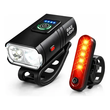 Luces Para Bicicleta Delantera Y Trasera Luz Ipx6 Lámpara Ne