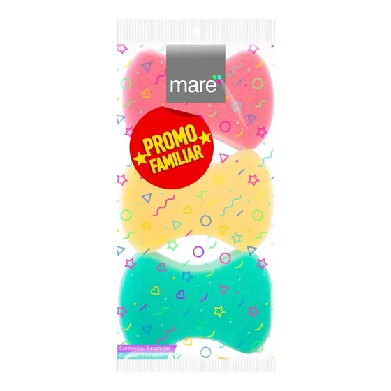 Esponja De Baño Mare Pack Familiar X3 De Jaspe
