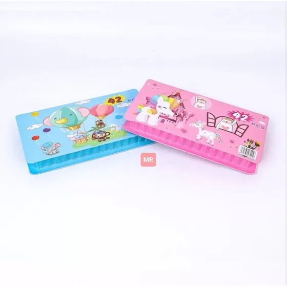 Set De Arte 42 Piezas Pintura Didáctico Infantil Artístico Celeste