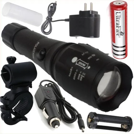 2 Lampara Tactica 10000 Lumens Cree Led Xlm-t6 Recargable P5