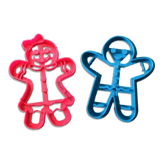 Pareja De Jengibre Molde Cookies Galletas Cortante Nena Nene