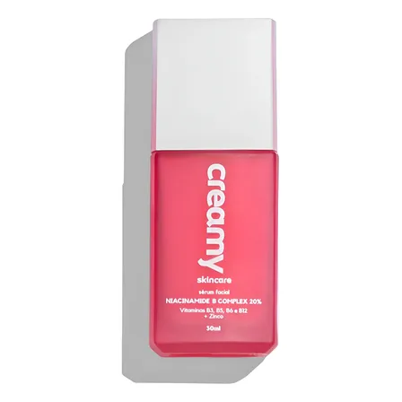 Creamy Skincare Niacinamide B Complex 20% 30ml | Uniformiza a Textura e o Tom da Pele, Clareia Manchas, Vitaminas B3, B12, B5, B6, E e Zinco | Todos os Tipos de Pele