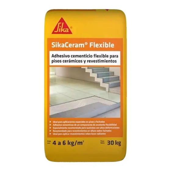 Pegamento Adhesivo Porcelanato Piezas Grandes Sika Flexible 