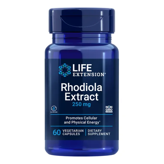 Suplemento Life Extension De Extracto De Rodiola 250 Mg 60 C