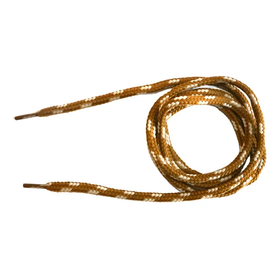 Cordones Borcegos Largos Redondos Marrón/amarillo 120 Cm