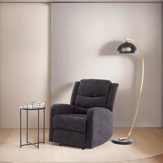 Bergere Reclinable Masajeador Venus Negro Liso