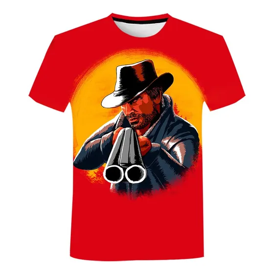 Playera Con Estampado 3d De Red Dead Redemption 2