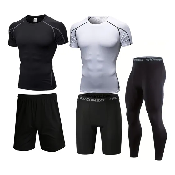 Conjunto Deportivo Termico X5 Calza Short Remera Fitness
