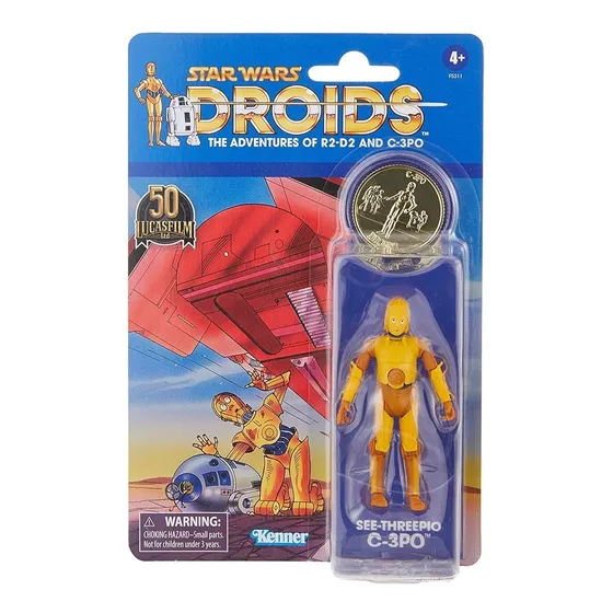 Star Wars Droids C-3po Vintage La Colección 3.75 50th Kenner