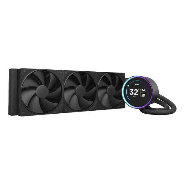 Enfriador de agua Nzxt Kraken Elite 360 2024 Black Lcd personalizado Led s/LED