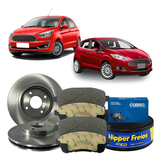 Jogo Disco Pastilha Freio Dianteira Ford Ka Fiesta Ka+