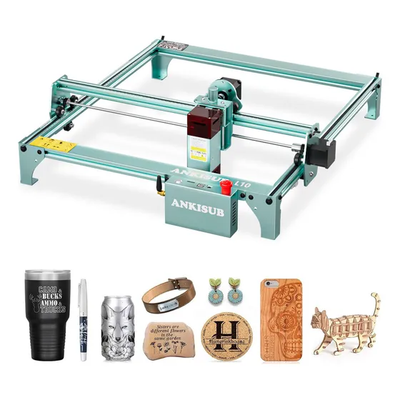 Gravadora Impressora Laser Cnc 40x40cm 10w Ankisub L10 Corte E Gravação Precisa Para Madeira Acrílico Couro Compatível Com Lightburn E Lasergrbl