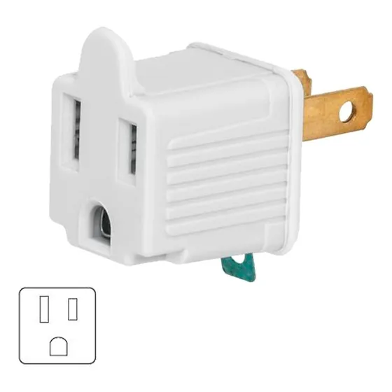Adaptador 3 A 2 Tensión 12v Corriente 15 A Blanco Naranja 