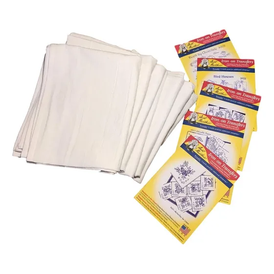 7 Toalla Cocina Algodon Blanco 28 X 28  Patron Casa 5