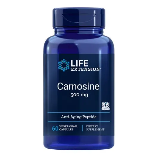 Suplemento Life Extension Carnosine 500 Mg 60 Cápsulas