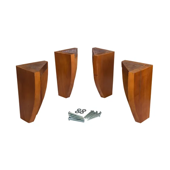 Patas De Madera. Patas Para Cama Europea Cic. Kit 4 Unidades