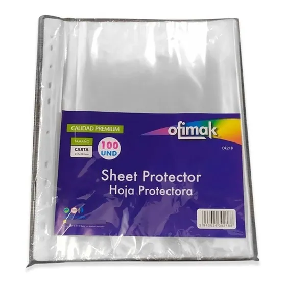 Funda Protectoras De Hoja Tamaño Carta Ofimak 