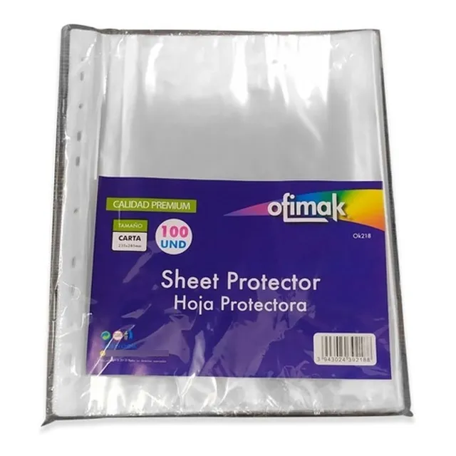 Funda Protectoras De Hoja Tamaño Carta Ofimak 