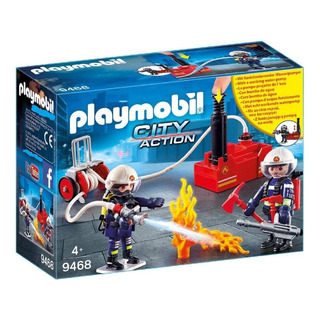 Playmobil 9468 Bombeiros Com Bomba De Ăgua Orig. Novo Playmobil 9468 Bombeiros Com Bomba De Ăgua Orig. Novo