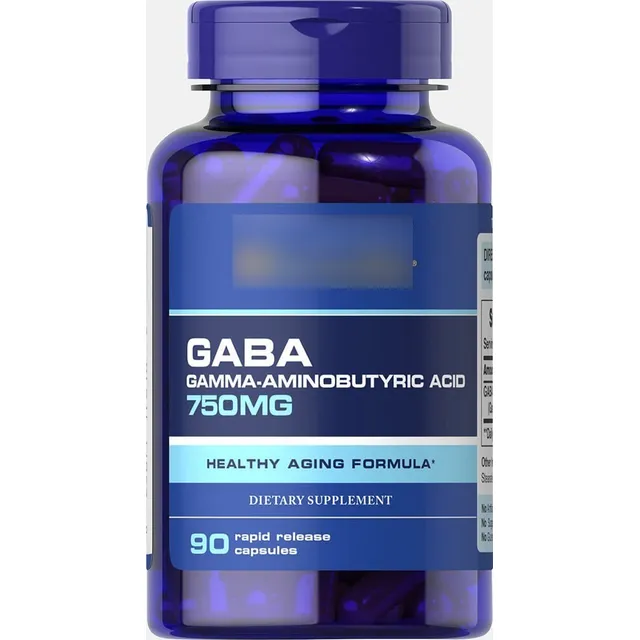 Gaba 750mg Puritan's Pride 90 Cápsulas De Liberación Rápida