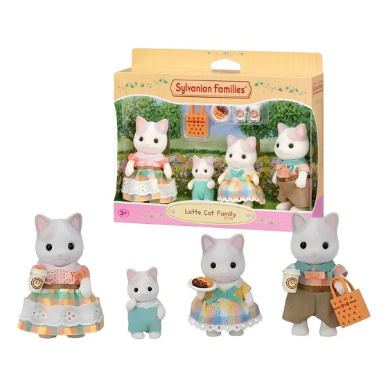 Sylvanian Families Familia Dos Gatos De Leite Epoch Magia
