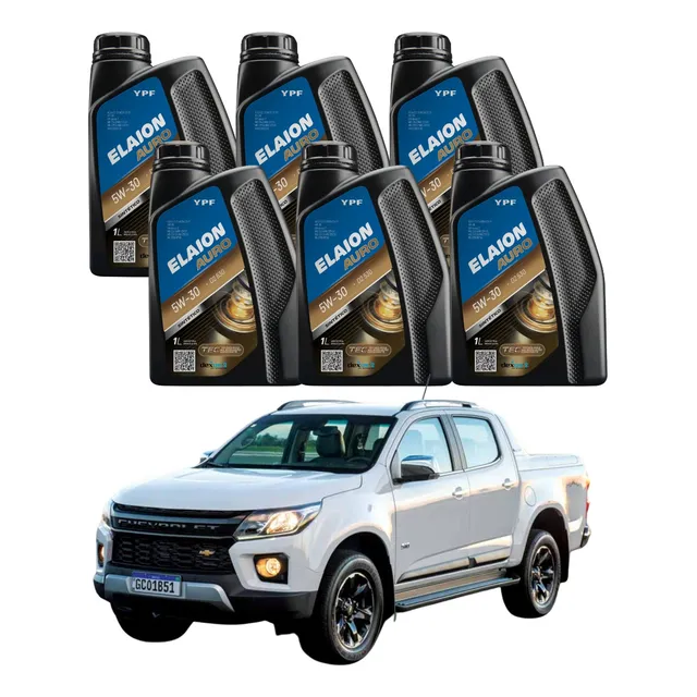 Kit 6 Oleo Motor Diesel 5w30 Gm S10 2.8 Ypf Elaion C/dpf