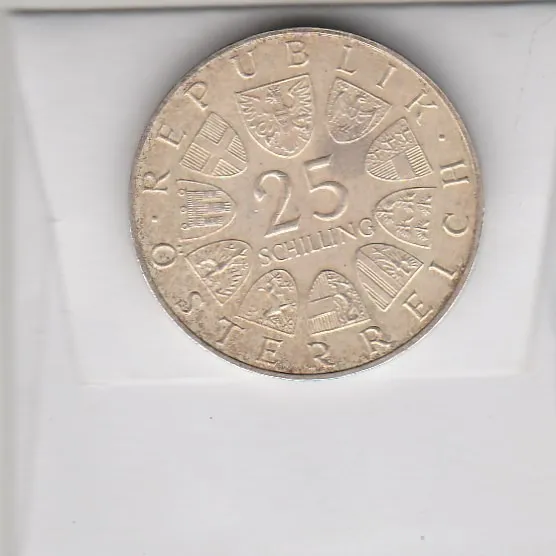 25 Schilling De Prata De 1964