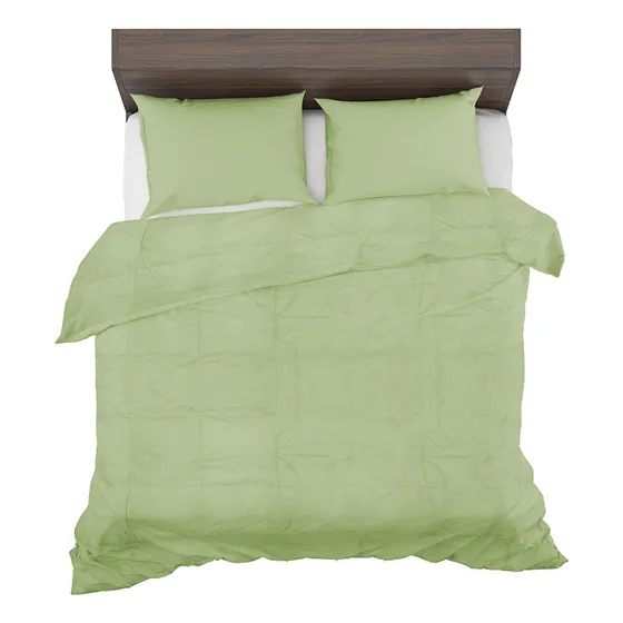 Acolchado De Plumas King Size Home Class Dohler Ropa De Cama Color Verde Claro Diseño De La Tela Liso