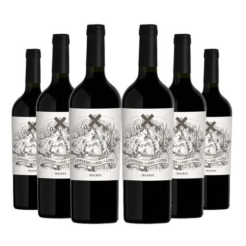 Vino Cordero Con Piel De Lobo Malbec - Caja X6 Unidades