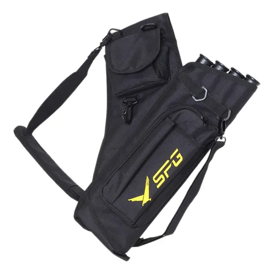 De Carcaj 4 Tubos Tiro Con Arco For Flechas, Bolsa Negro