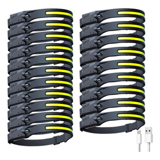 50 Lanterna De Cabeça Led Cob Fita Recarregåvel Sensor Mão 50 Lanterna De Cabeça Led Cob Fita Recarregåvel Sensor Mão