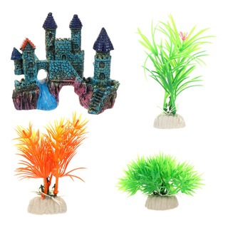 Decoración De Acuario, Pecera, Paisajismo, Castillo, 4 Unida Decoración De Acuario, Pecera, Paisajismo, Castillo, 4 Unida