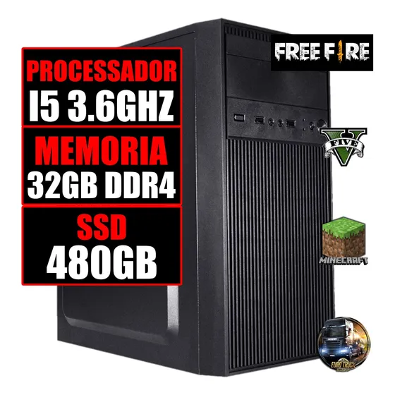 Pc Gamer Barato Ddr4 Intel I5 3.6ghz / 32gb Ram / Ssd 480gb