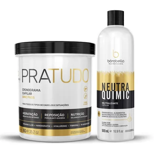 Combo Borabella Máscara Pratudo 1kg E Neutraquimic 500ml