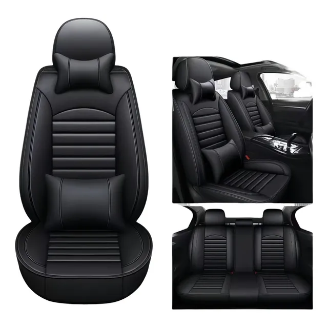 Kit Funda Cubre Asiento Auto Premium Luxury Almohadas 4
