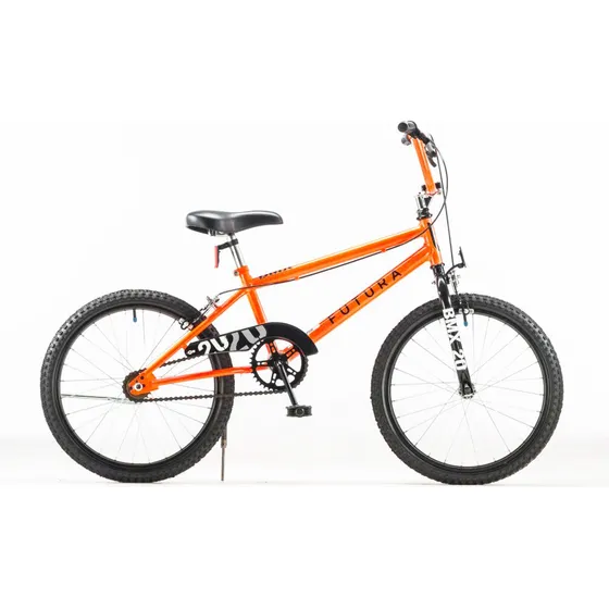 Bicicleta Rodado 20 Bmx Futura Cuadro Acero Unisex Rex Color Naranja