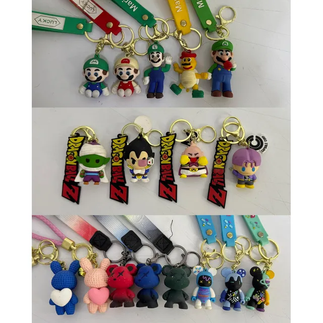 Llaveros De Goma Marvel, Comic, Stich, Merlina              