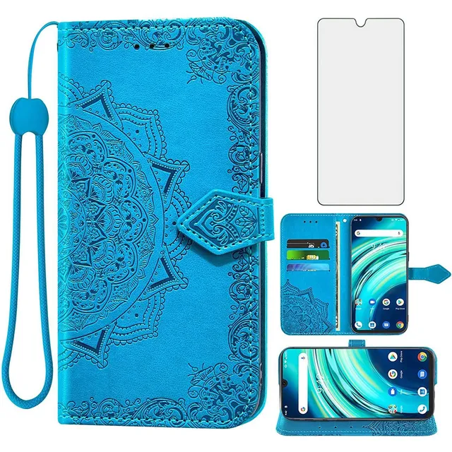 Para Umidigi A9 Pro/a7 Pro Wallet Case E Temperado Glaa3138