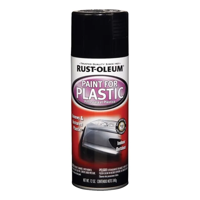 Pintura Aerosol Plasticos Autos Rust Oleum Color 340gr - Imagen Pinturerias - Color Negro