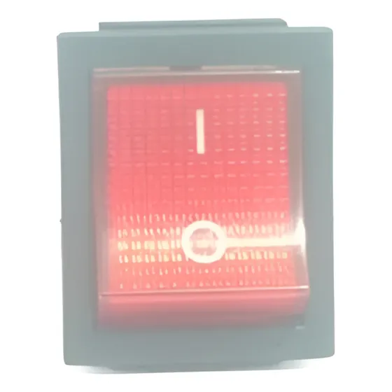 Lote 10u. Llave Tecla Bipolar Interruptor Industrial Embutir Bipolar Con Luz 16 Amper (4 Patas)