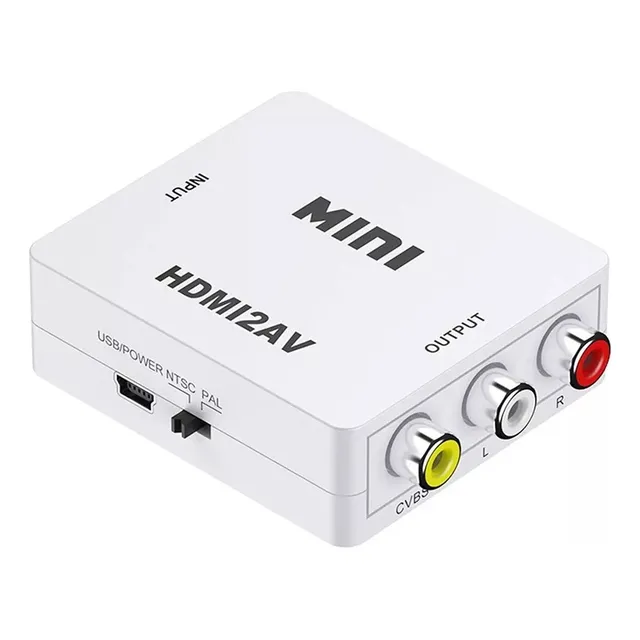 Conversor Hdmi A Rca Adaptador Tv Tubo Play Convertidor 1080