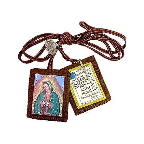 Escapulario Marrón De Nuestra Señora De Guadalupe Med...