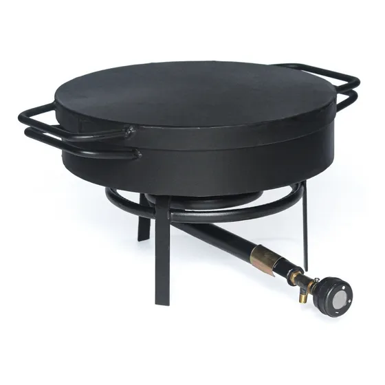 Kit Disco De Arado Paellera Chica 35 Cm + Mechero Quemador Para Gas Natural O Envasado (garrafa) + Tapa Bifera Nicstore