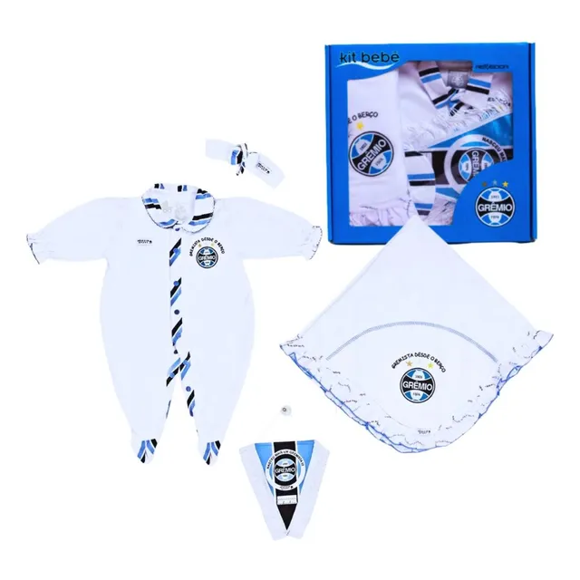 Kit Bebê Grêmio Saída De Maternidade Feminino Oficial